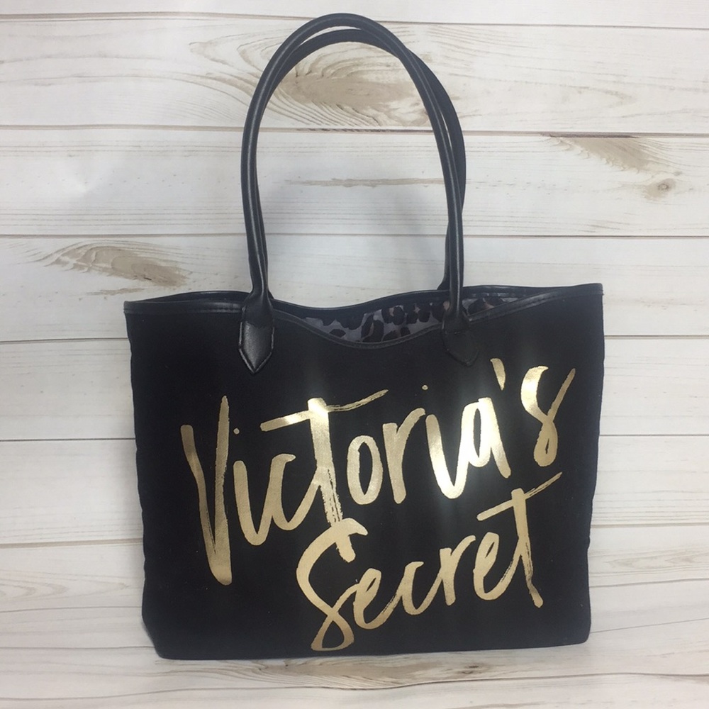 Black and gold Victoria Secret Tote Bag